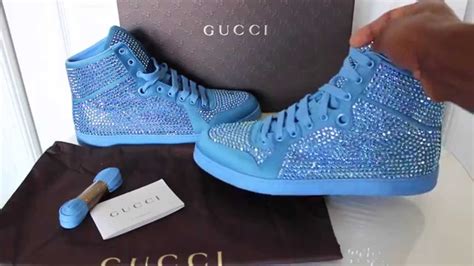 sneaker gucci coda blue|Gucci Coda Signature High 'Blue Crystal Studs' .